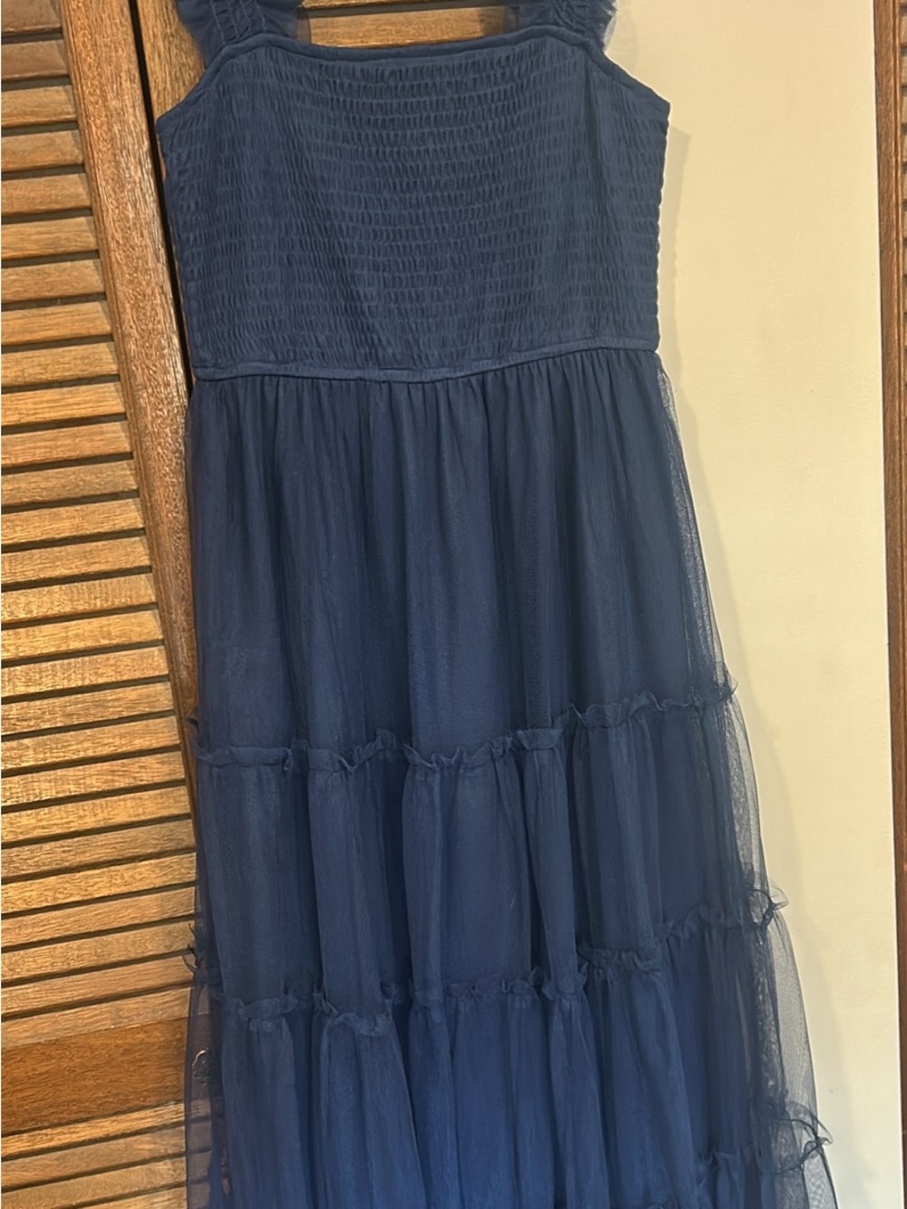 Navy Tulle Tiered woman’s Dress